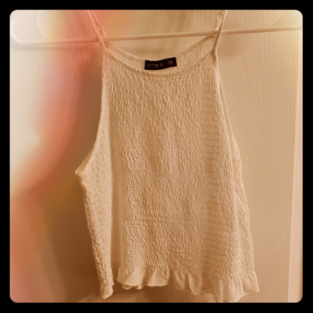 Cotton On white crop top